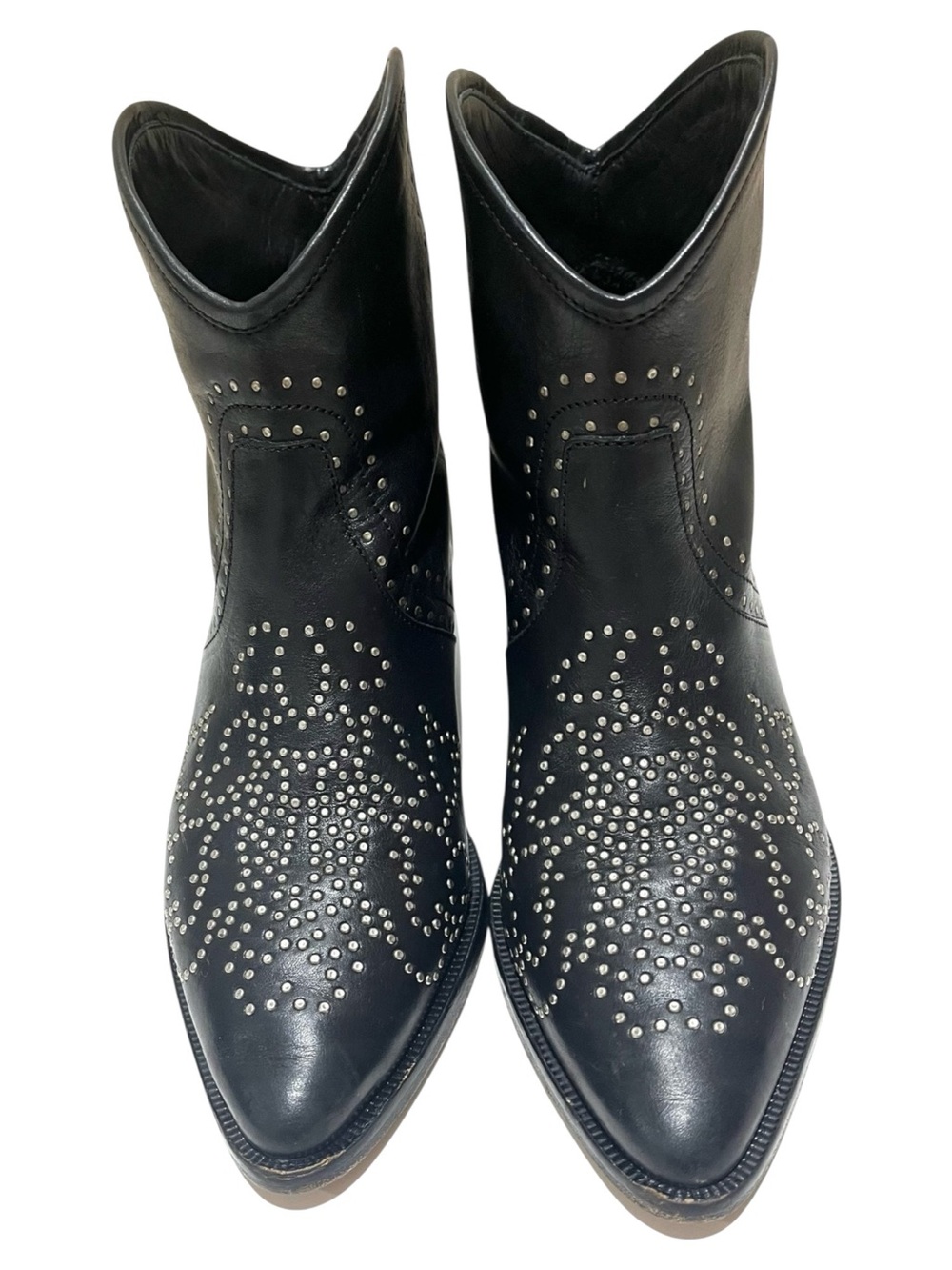 Isabel Marant Black Leather Ankle Boots Size 36